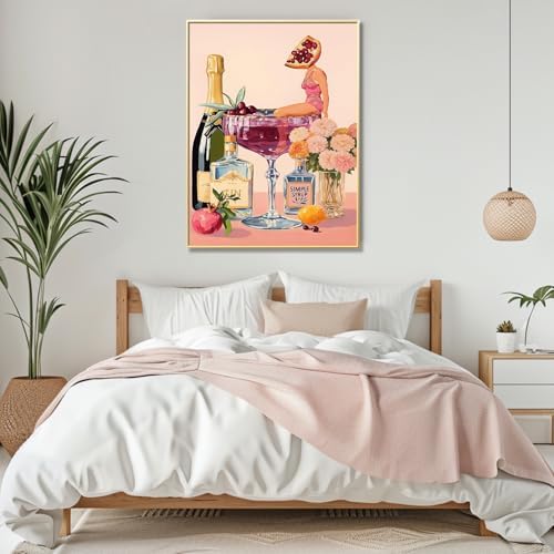 Cocktail Diamond Art Kits for Adults, Diamond Painting Kits for Beginner