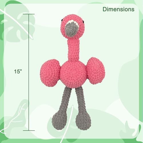 Noocro Flamingo Amigurumi Crochet Kit for Advanced Beginners & Intermediate, DIY Crochet Animal Plushie Kit with Soft Chenille Yarn, Hook, Stuffing & Instructions – Fun Craft Gift