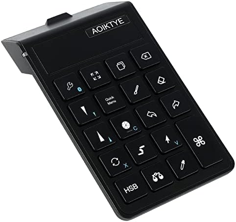 Keyboard for Procreate, 22 Shortcut Keys Wireless Keyboard for iPad Digital Drawing, 84H Battery Life Such as Painter/AI/SAI/CSP/PS, etc(Black)