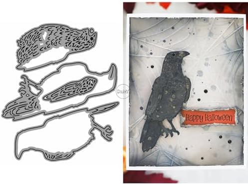 Halloween Patchwork Crow Metal Cutting Dies for Card Making