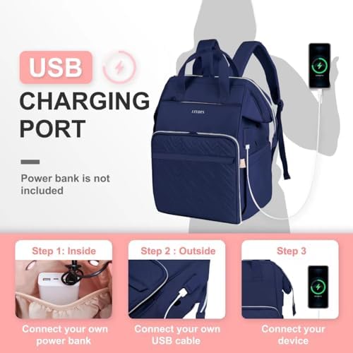 Leudes Crochet Bag Backpack for Yarn Storage Tote Travel Large Knitting Bag