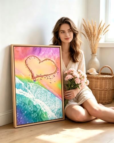 LCOZX Beach Paint by Numbers Kit for Adults Beginners 16x20 Inch