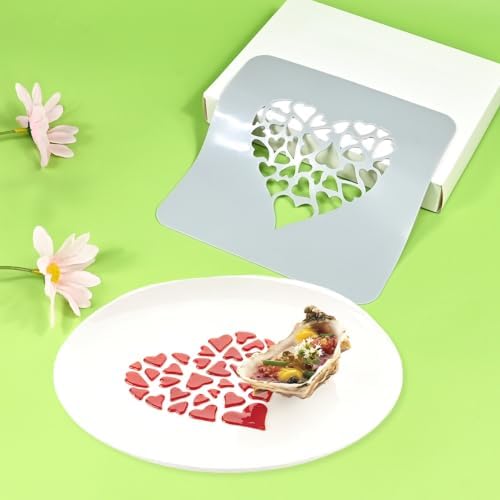 2pcs/lot French Pastry Lace Silicone Mold Hollow Out Heart-Shaped