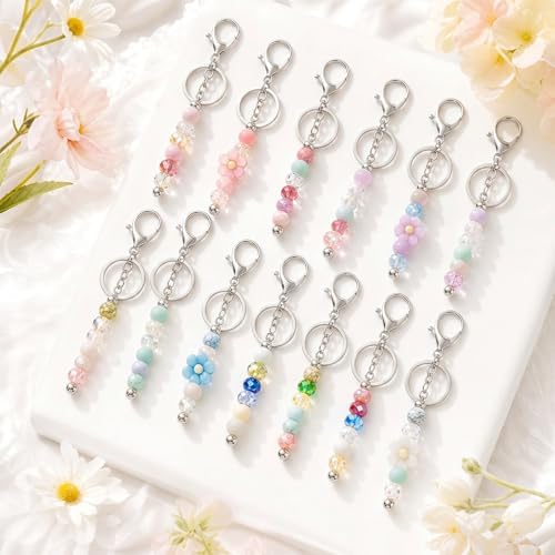 30Pcs Blank Beadable Keychain Bars Bulk Blank Metal Keychain