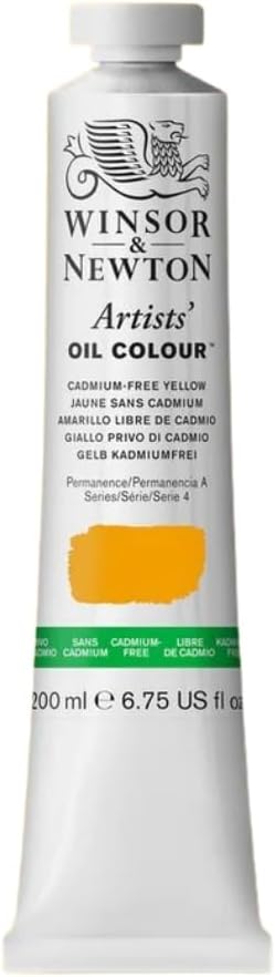Winsor & Newton Artists' Oil Paint, 200ml Tube, Cadmium-Free Yellow