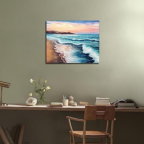TUMOVO Colorful Seaside Landscape Paint by Numbers Craft Kit for Adults
