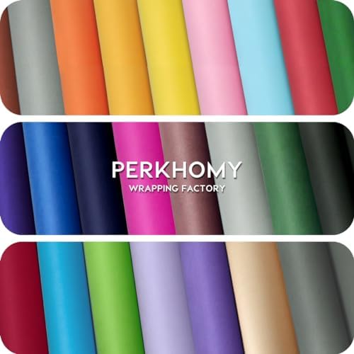 PerkHomy 48" x 2,400" (200') Lake Blue Kraft Paper Roll for Craft Bulletin Board Paper Art Table Covering Crafting Gift Wrapping Bouquet Packing Parcel 80GSM 55LB (Lake Blue, 48" x 200')