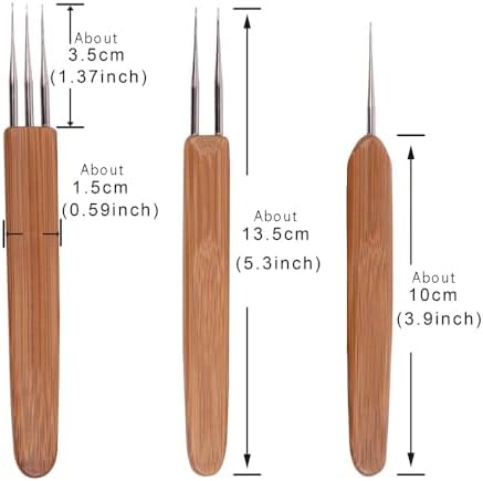 Dreadlock Crochet Hook Tool Dreadlock Needle for Braid Hair and Crafts 0.5mm 0.75mm Needle with 2 Interlocking Tool for Locs Weaving Crochet Tightening Accessory 8 Pcs/Kit