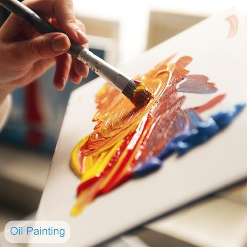 PATIKIL Stretched Canvas, 4 Pcs 24" x 18" Rectangle Canvas for Painting Blank Primed Canvas Cotton Canvas Panels for Acrylics Oil Watercolor Paints, White