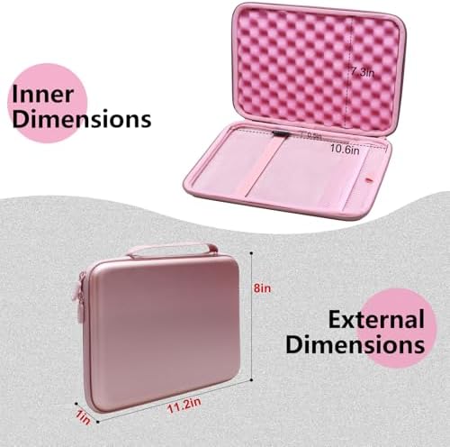 LTGEM Tablet Case for Wacom Intuos Small Graphics Drawing Tablet fits Model # CTL4100 or XPPen Graphics Tablet fits Model # StarG640 (Rose Gold)