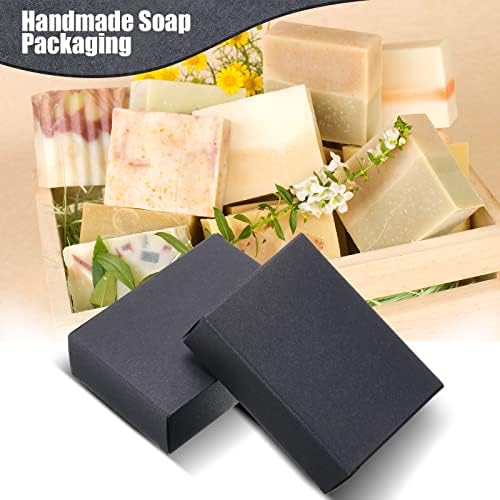 Gersoniel Kraft Soap Boxes Soap Making Kit, 50 Pcs, Black