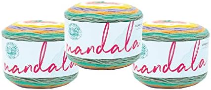 Lion Brand Yarn, Mandala DK Crochet Yarn, Pixie, Multicolor, 3 Pack