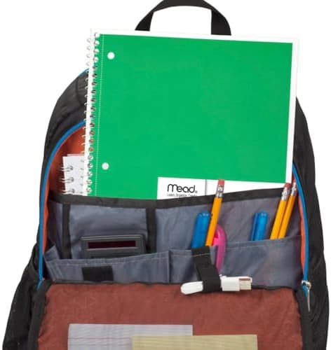 Mead Spiral Notebook, 6 Pack, 1 Subject, Wide Ruled Paper, 7-1/2" x 10-1/2", 70 Sheets per Notebook, Colors Will Vary (930201-ECM25)