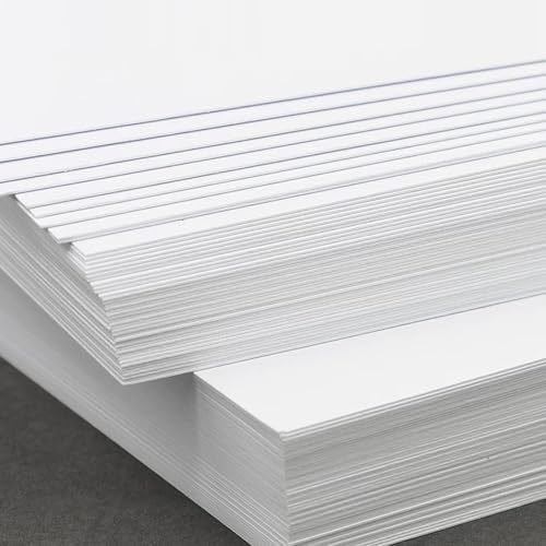 100 Sheets White Cardstock 5.5"x8.5", 130lb/350gsm Blank Thick Paper