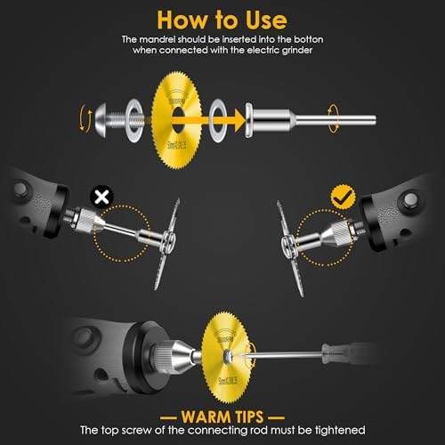 44 Pcs Gold Cutting Wheel Set Compatible with Plastic for Rotary Tool