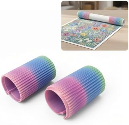 2 Pcs Diamond Painting Canvas Roll Holder, Anti-Roll Rings for Canvas