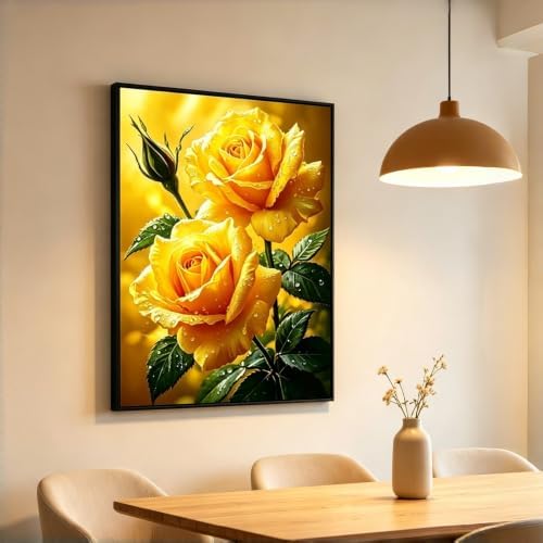 CSZPPQAF Diamond Art Kits for Adults,Flower Diamond Painting Kit