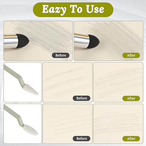 24pcs Artist Blending Stump Sponge Pen, Double Headed Drawing Art Pencil Sketch Scrapers Tools with Sponge Head Washable Sketch Rubbing Sponges for Blending Lightening and Highlight