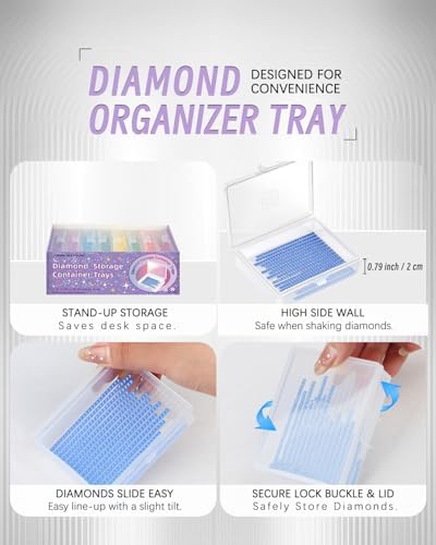 forever young 8PCS Diamond Painting Storage Containers Trays