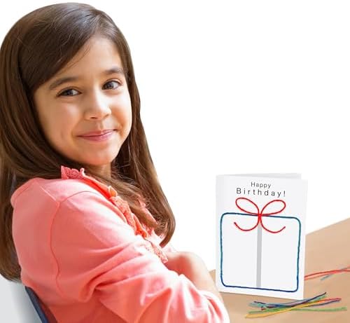 Wikki Stix Create-A-Card Kit, Kids Greeting Card Craft Kit with 108 16 Cards, Make Handmade Birthday, Holiday, Thank You, Valentine, Mother’s Day & Father’s Day Cards, Mess-Free Craft.