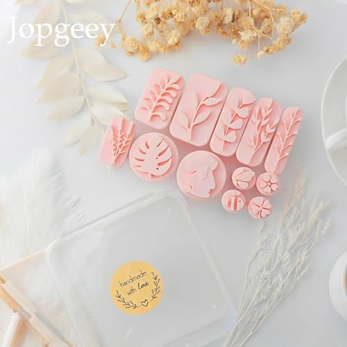 Polymer Clay Stamps Tool Set for Adults, 3D Print 12 Shapes of Plant&Animal