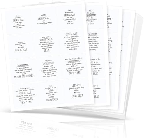 Watersay 240 Pcs Christmas Verses Stickers,Peelable for Cards Making