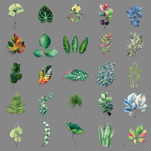 50PCS Watercolor Botanical Stickers