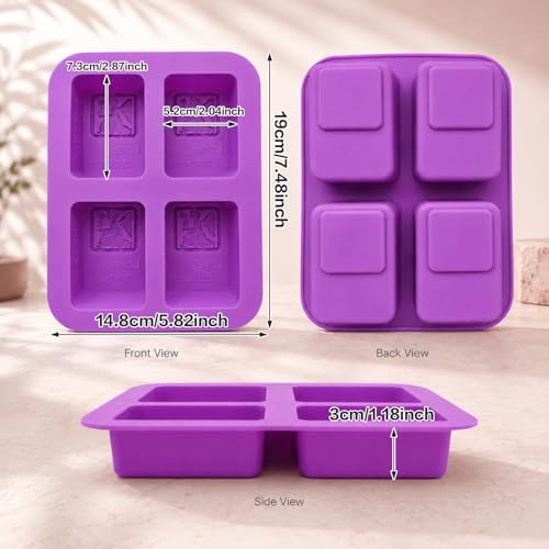 2 Pack Angel Silicone Soap Mold Rectangle Soap Making Mold Embossed Angel Silicone Mold Angel Girl Mold Rectangle Handmade Soap Mold for Soap Candle Lotion Bath Bombs Resin Wax Cake Chocolate Candy