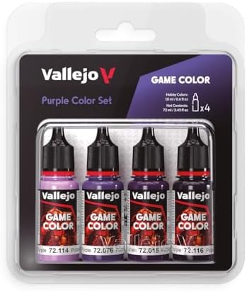 Vallejo - Purple Color Set, Game Color, 4 Bottles x 0.6 fl.oz.