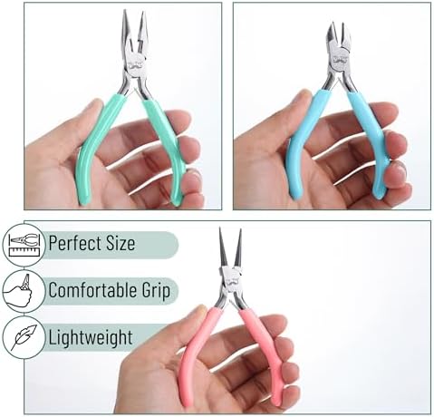 Mr. Pen- Pliers for Jewelry Making, 3 Pack, Chain Nose