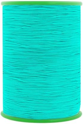 Mandala Crafts 0.6mm Turquoise Shirring Elastic Thread for Sewing, 546 Yds