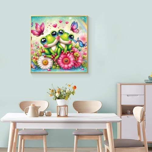 Frog Diamond Painting Kits for Adults-Butterfly Diamond Art 14x14inch
