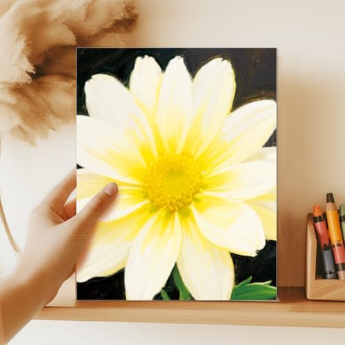 12pcs Pre Drawn Canvas to Paint for Adults, Pre Printed Canvas 8 X 10 Inch, Painting Kits for Adults Home Decor, Ladies Night Party Game, Ready to Paint for Beginners (Flower Close-up)