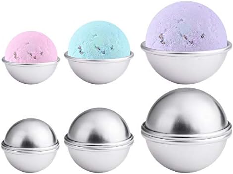 Bath Bomb Molds Kit, 30PCS 15 Set 3 Size Mold Set for DIY Making