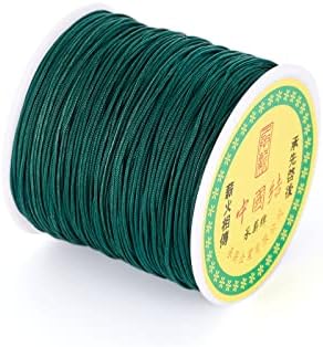 Elecrelive 100 Yards Braided Nylon Crafting Thread Dark Green Macrame Rope