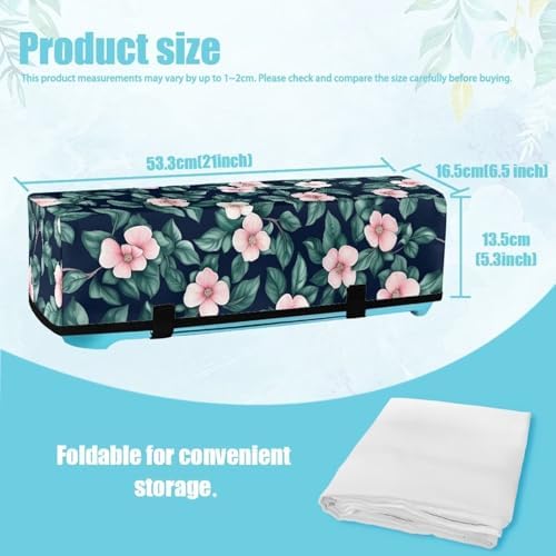 Binienty Tropical Floral Cutting Machine Dust-Proof Bag Craft Tool Organizer Washable with 3 Pockets Portable Cutting Machine Accessory Anti Dirty,Cutting Machine Protector Bag Carring Case