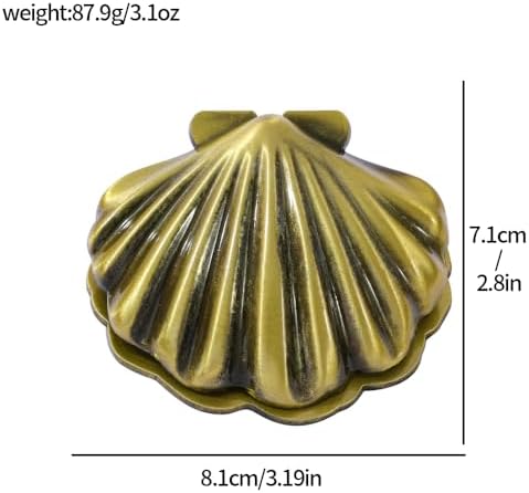 Vintage Shell Metal Binder Clip, Gold Book Clip for Journal & Desk