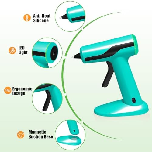 MONVICT Smart Power-Off Cordless Hot Glue Gun, Mini Glue Gun Kit