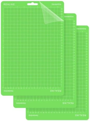REALIKE 8.5”x12” Cutting Mat Compatible with Cricut Joy Xtra, Green standard Grip Cutting mats for Joy Xtra Accessories