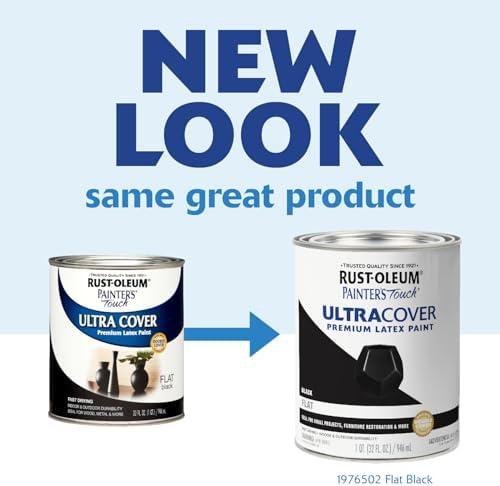 Rust-Oleum Painter's Touch Latex Brush-On Paint, Flat Black