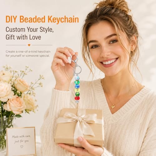 30Pcs Blank Beadable Keychain Bars Bulk Blank Metal Keychain