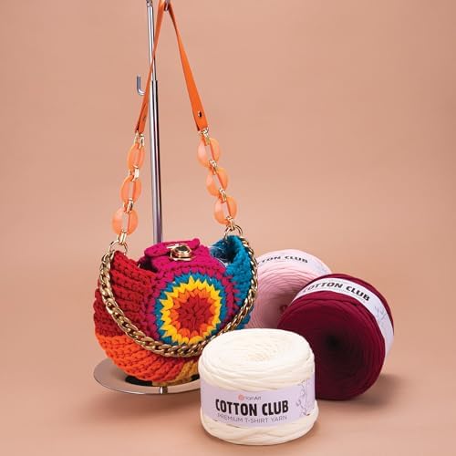 YARNART Cotton Elastic Fabric Spaghetti Premium T-Shirt Knitting Yarn for Bag Basket Cushion Crocheting Projects and Home Decor, Super Bulky (Pack of 1) (7306),