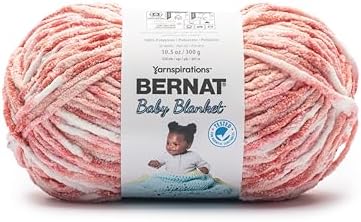 Bernat Baby Blanket Yarn for Crocheting Soft, Petal Pink