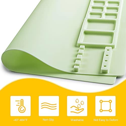 Silicone Painting Mat, Art Mat with Cup and Paint Brush Cleaner Tool