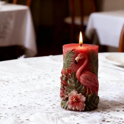 Bird Animal Cylinder Molds Silicone Wave Spiral Candle Mold - Silicone Resin Casting Molds for Candle & Resin & Soap Craft Supplies