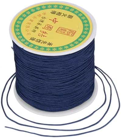 Elecrelive 100Yards Prussian Blue Nylon Crafting Cord 0.8mm Beading String