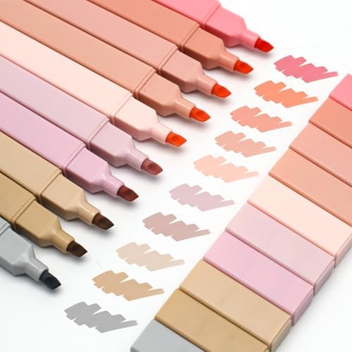Vitoler Highlighters Assorted Colors,10pcs Cute Pastel for Office School | Aesthetic,long lasting ,high quality,no smudge for bible study,books,journal,writing