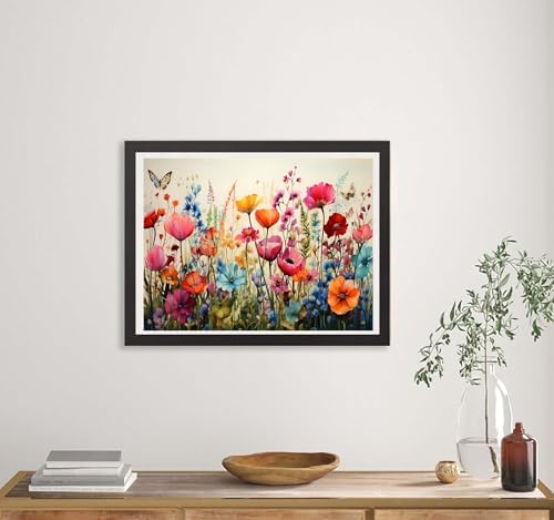 Diamond Art Kits for Adults, Wild Flowers Diamond Painting Kits for Adults