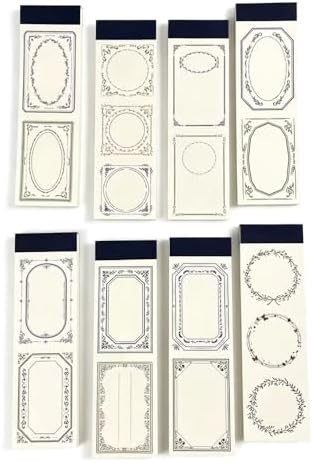 Alideco 400pcs Scrapbook Paper Vintage Message Notes Border Scrapbooking Paper for Journaling Supplies, Decorative Craft Paper for Junk Journals (baizhantingzhihua)