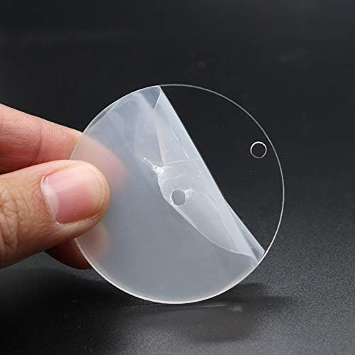 KINGFOREST 120PCS Acrylic Keychain Blanks Kit - 30 Keychain Rings, 30 Jump Rings, 30 Clear Discs, 30 Tassels - DIY Craft Supplies for Jewelry Making, Vinyl Stickers & Personalized Gifts